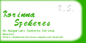 korinna szekeres business card